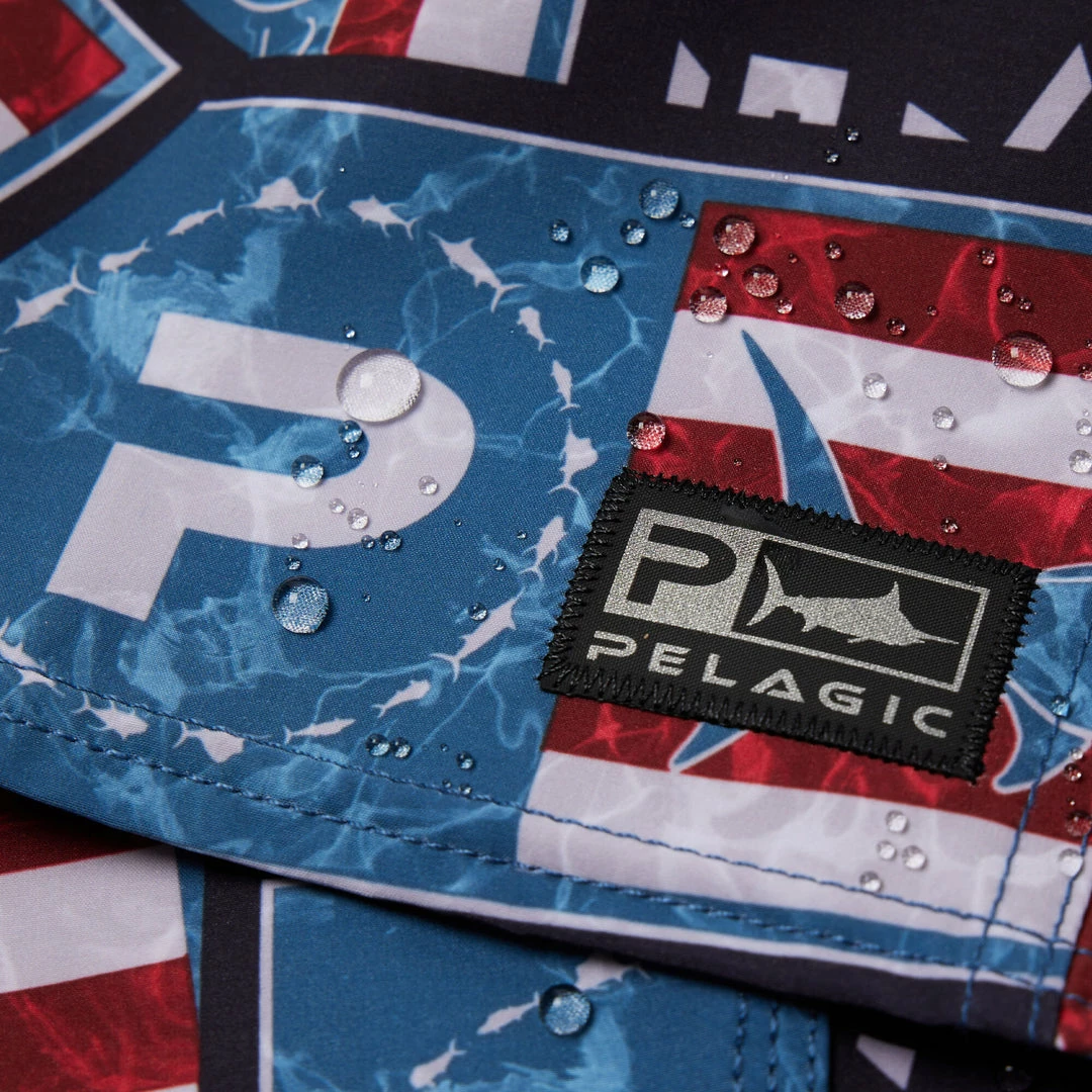 Apparel Blue Water Americamo Sticker Fishing Shorts 6 Apparel Blue Water Americamo Sticker Fishing Shorts