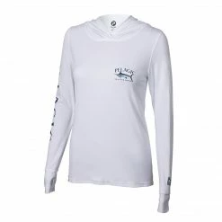 Apparel Aquatek Blue Marlin Hooded Fishing Shirt - Women's