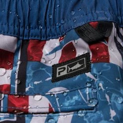 Apparel Kid's Blue Water Americamo Sticker Fishing Shorts Kids 3T - 5T